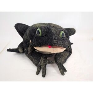 Folkmanis Frog Puppet Plush Toad Full Body Hand Puppet Bumpy Green Creative Play